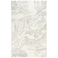 Peace 7'9" X 9'9" Abstract Ivory/Grey/White Hand-Tufted Area Rug