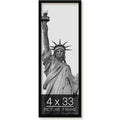wallsthatspeak 4x33 Black Picture Frame for Puzzles Posters Photos or Artwork