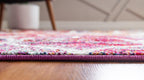 Unique Loom Trellis Frieze Collection Area Rug - Rounded (4' Square, Multi/ Black)