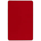 Flash Furniture Wren 30''W x 72''L Rectangular Red Thermal Laminate Activity Table - Standard Height Adjustable Legs
