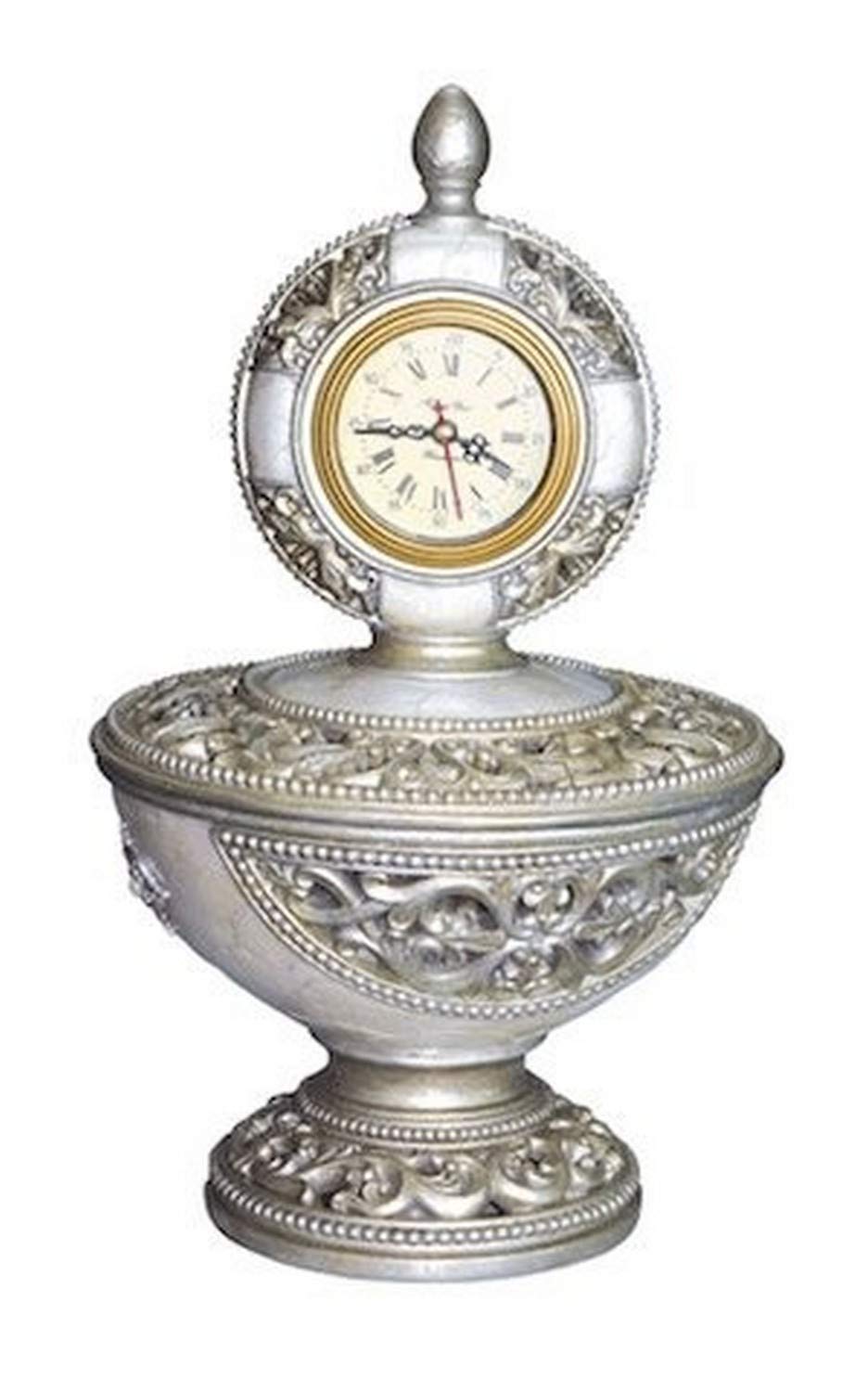 Ok Lighting Jewelry Box With Clock, 13.0"