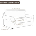 Searchi Stretch Sofa Cover Couch Cover, 3 Pieces Loveseat Slipcover With 2 Separate Cushion Cover, Washable Furniture Protector For Living Room(Loveseat, Silver Black)