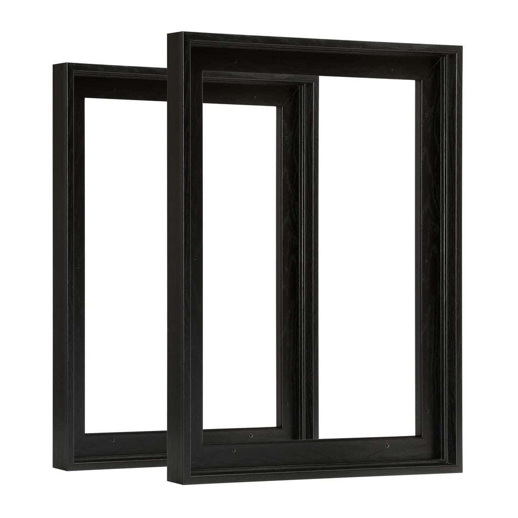 FOLKOR 9x12 Frame for Canvas Painting with 0.6-0.8    Deep, 2 Pack Floater Frame for Canvas Prints, Floating frame for Wall Art 