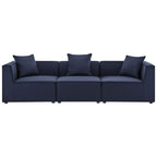 Modway Eei-4379-Nav Saybrook Outdoor Patio Upholstered 3-Piece Sectional Sofa, Navy