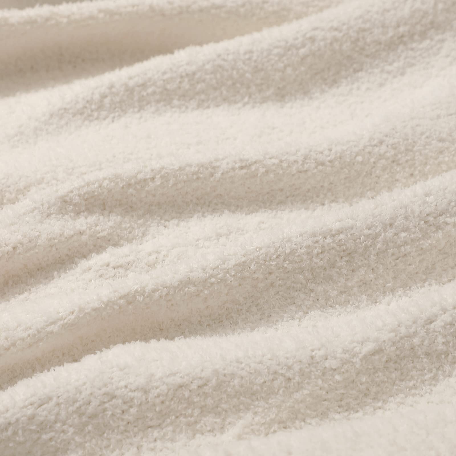Bearberry Super Soft Fluffy Throw Blanket Lightweight Cozy Warm Throw Blankets For Couch Bed Sofa All Season(Cream, 40   X50   )
