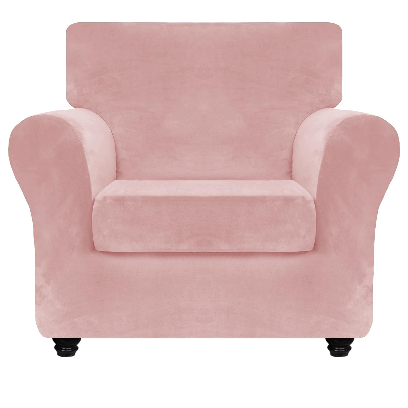 Znsayotx Luxury Velvet Chair Slipcovers With Arm 2 Piece Stretch Chair Covers For Living Room Thick Soft Armchair Slipcover Anti