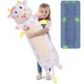 Morismos Giant Cow Body Pillow 43' Long Cow Pillow Plush, Pink Cow Stuffed Animal Glow In The Dark, Strawberry Cow Pillow With