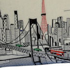 HomeRoots Cream 24' White Tokyo Daylight Skyline Lumbar Decorative Pillow