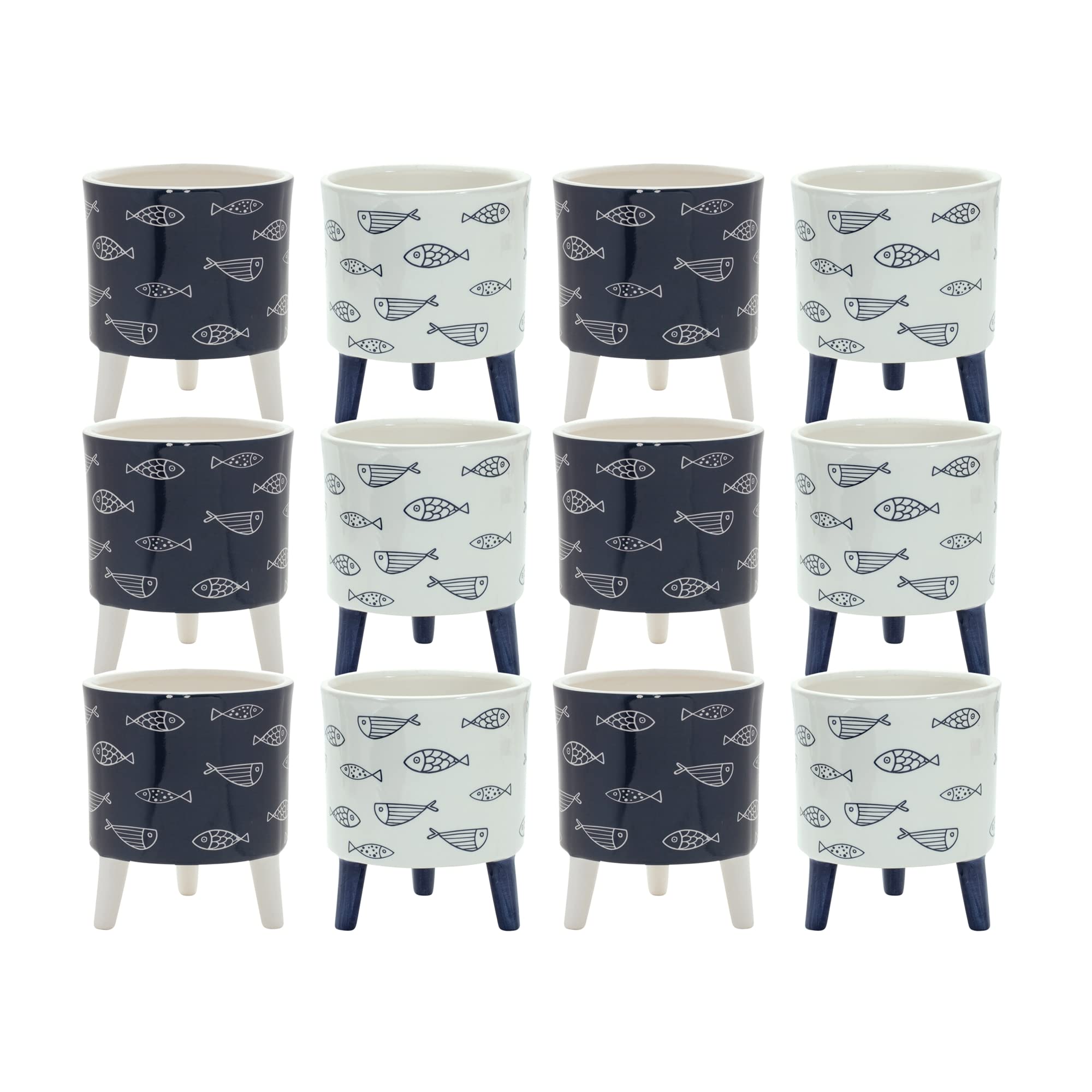 Decorative Pot W/Legs (Set Of 12)