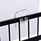 Toplife Black Wall Door Adhesive Kitchen Wrap Organizer Rack, No Drilling, Set of 1, Space-Saving Storage Solution