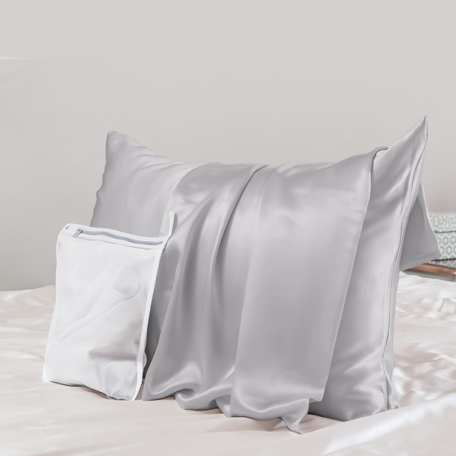 Promeed 100% Mulberry Toddler Silk Pillowcase For Baby Hair And Skin, Premium Grade 6A+ 23 Momme Travel Silk Pillow Cases 13 X 1