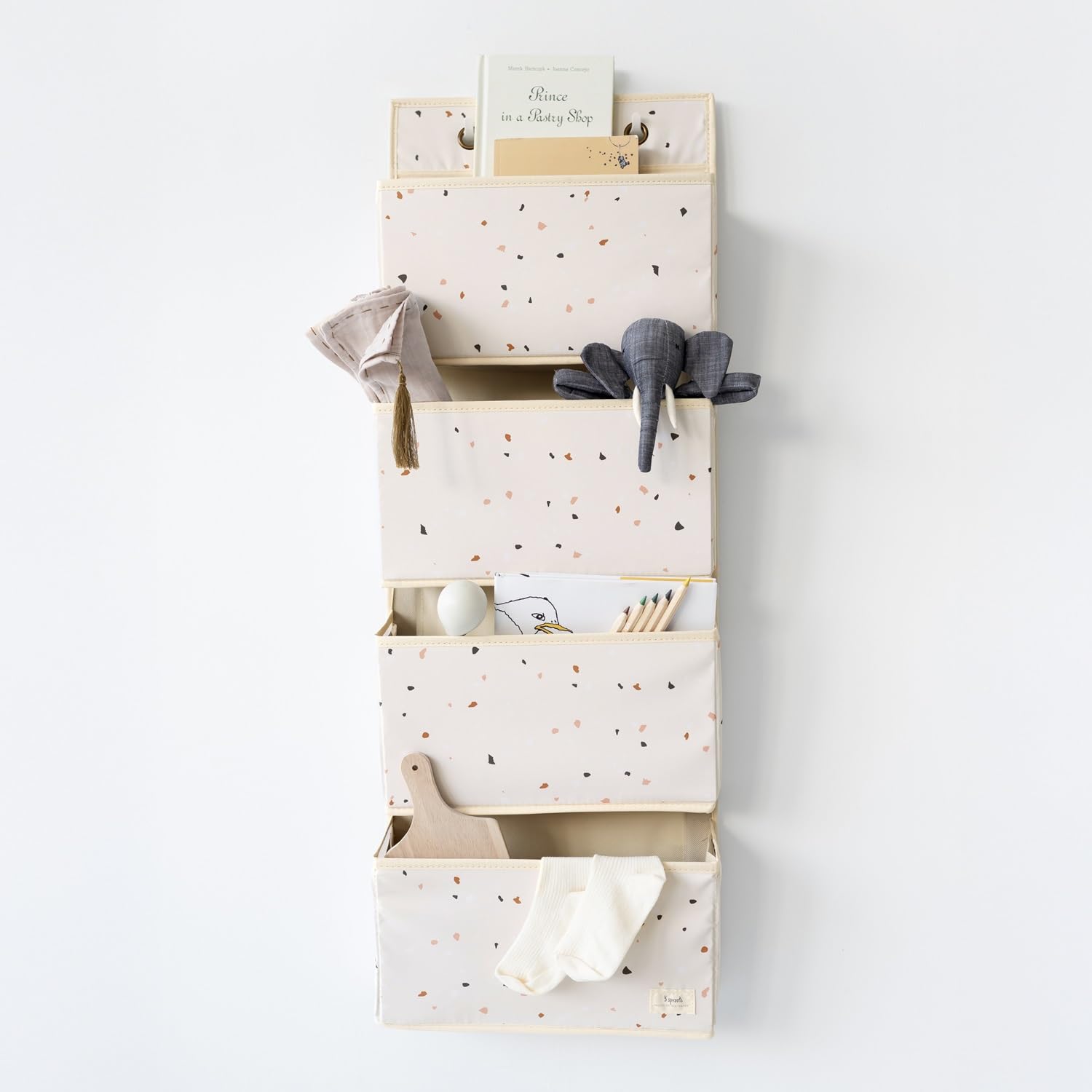 3 Sprouts Over The Door Organizer -Hanging Baby Organizers & Storage With 4 Large Pockets & 2 Hooks For Baby Clothes, Toy, Stuff