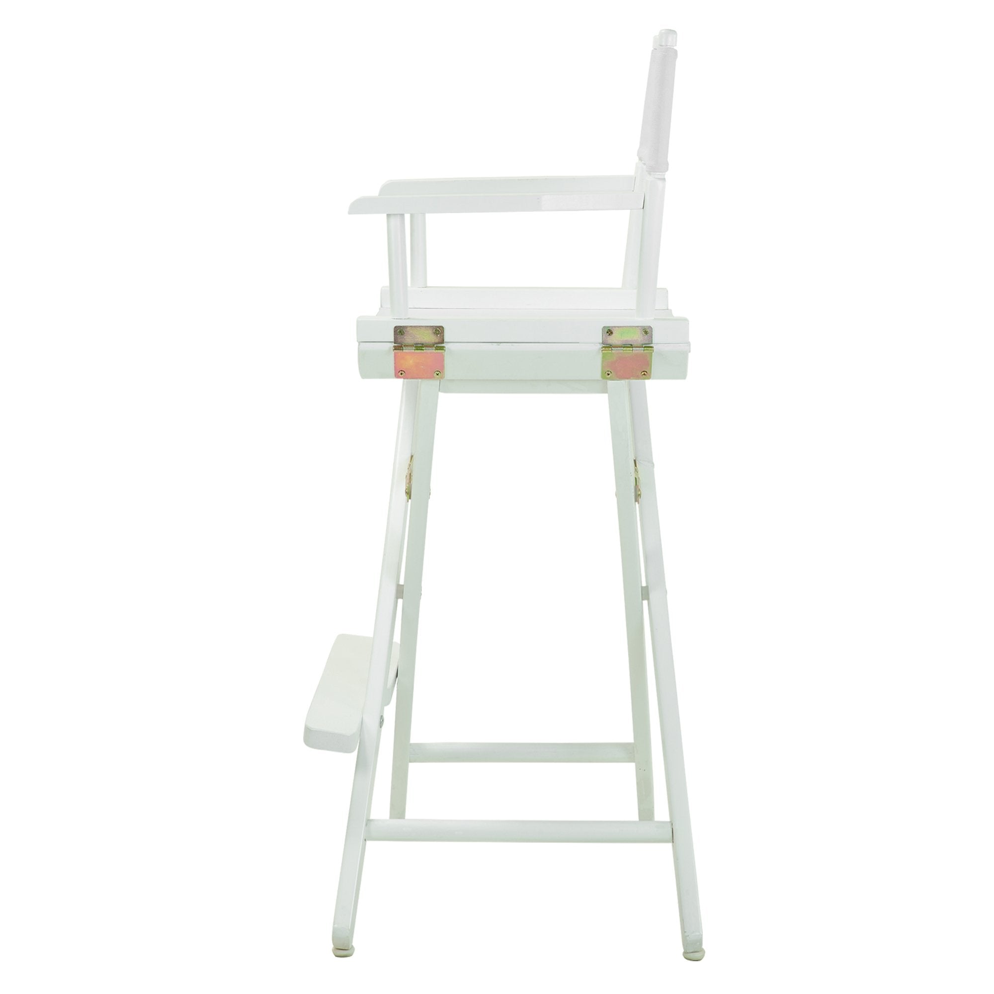 Casual Home Director'S Chair ,White Frame/White Canvas,30" - Bar Height
