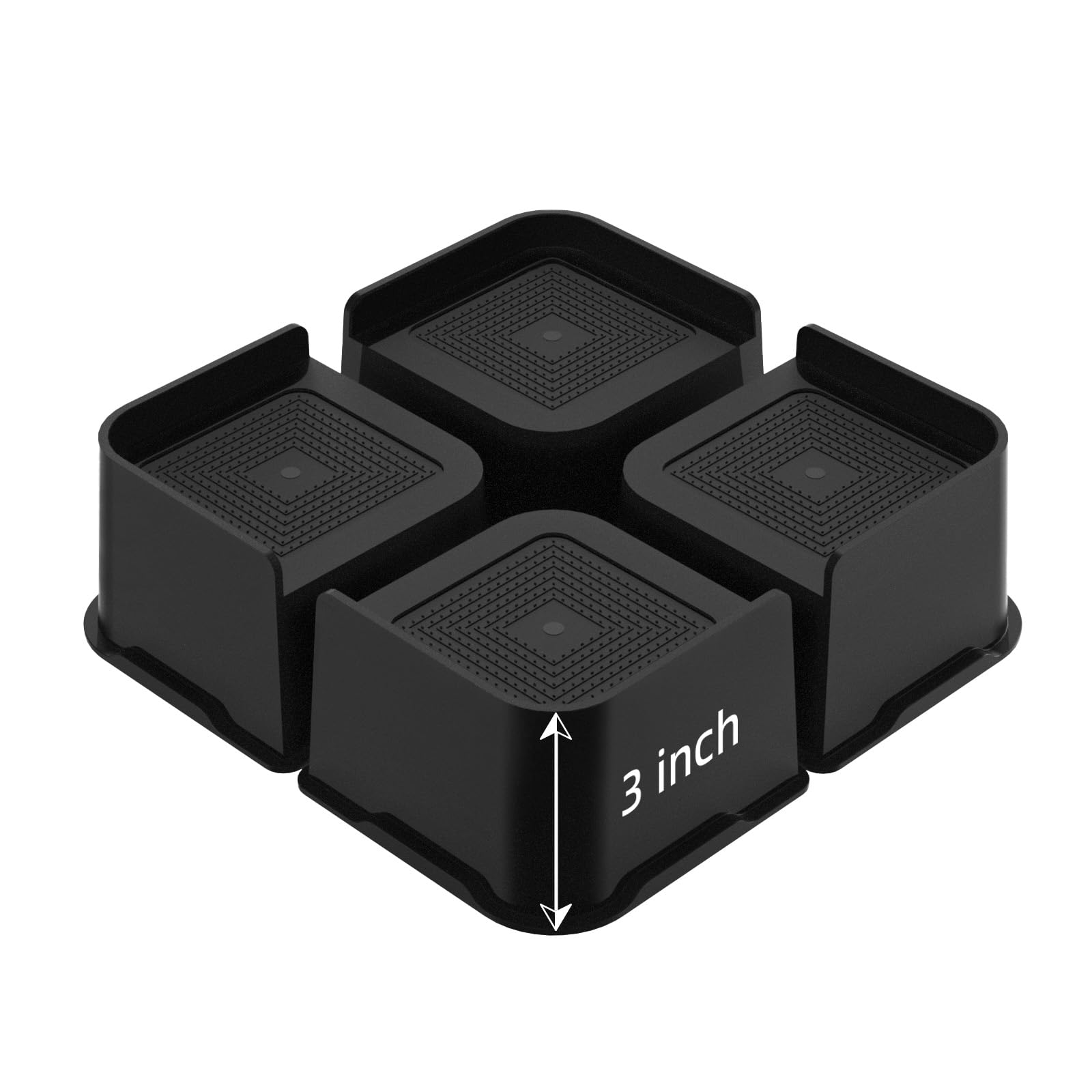 Jonhwi Bed Risers, Oversized Furniture Risers, 3 Inch Raise Blocks For Bed Couch Desk Sofa Table Lifts, Furniture Legs Lifters S