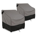 Forspark Outdoor Furniture Covers Waterproof, Heavy Duty Patio Chair Covers 2 Packs, Fits Up To 36 W X 37 D X 36 H Inches-Grey & Black