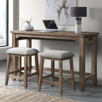 Intercon Highland 60" Sofa Bar Table with 4 Legs, Sandwash