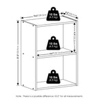Furinno Luder 2-Tier Open Shelf Bookcase, Amber Pine