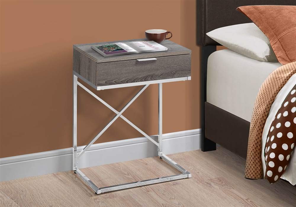 Monarch Specialties ACCENT, END TABLE, NIGHT STAND, TAUPE