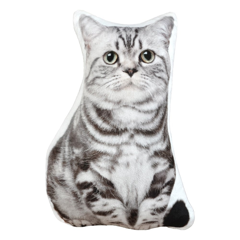 Jwh 3D Cat Pillow Cover Decorative Throw Pillow Animal Shaped Accent Pillow Pets Print Pillowcase For Girls Kids Bed Bedroom Cou