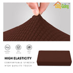 Easy-Going Stretch Ottoman Cover Folding Storage Stool Furniture Protector Soft Rectangle Slipcover With Elastic Bottom (Ottoman Xx-Large, Coffee)