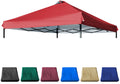 Jancanopy 10X10 Canopy Replacement Top With Air Vent Silver Coated For Straight Leg Canopy Frame, (Red)