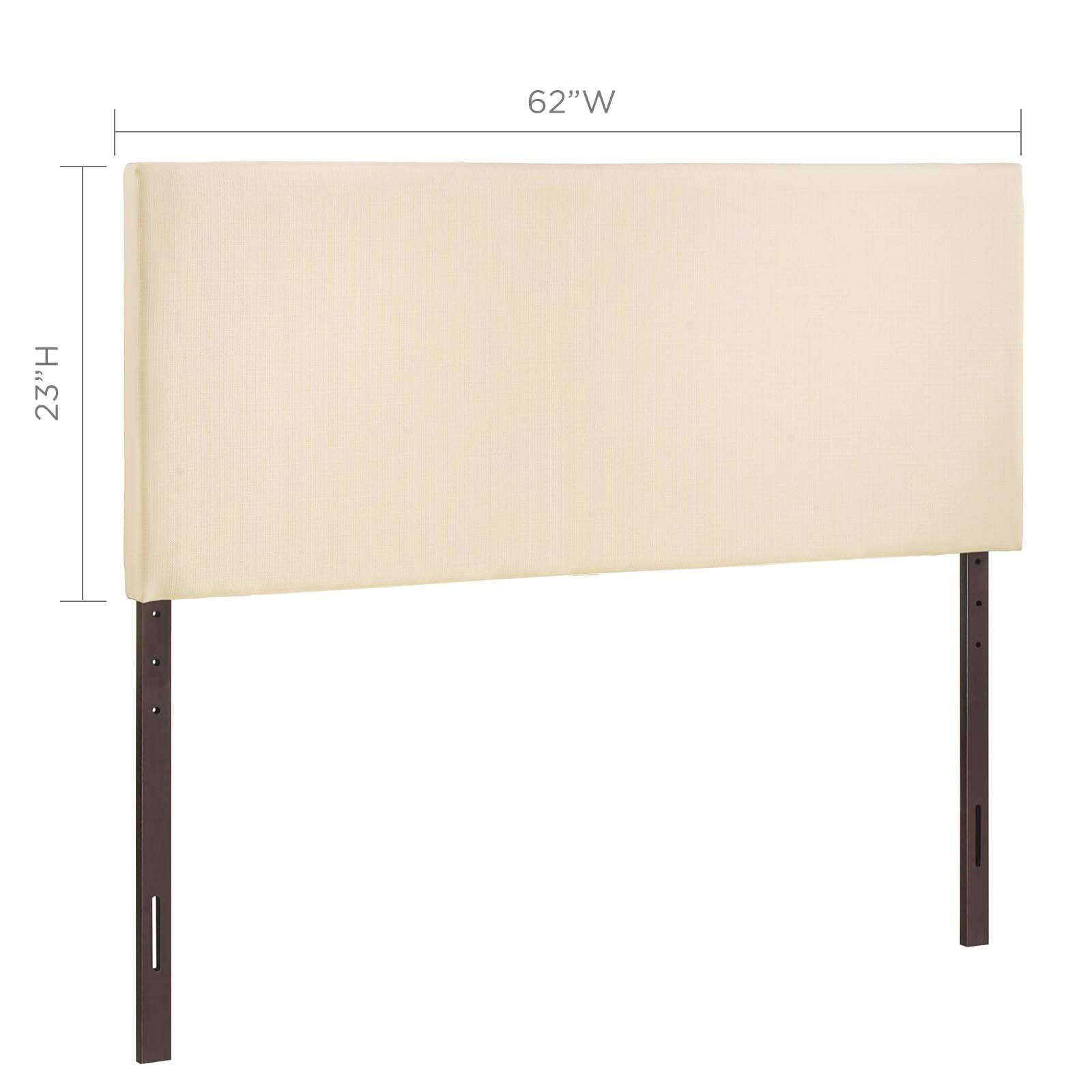 Modway Region Linen Fabric Upholstered Queen Headboard in Ivory