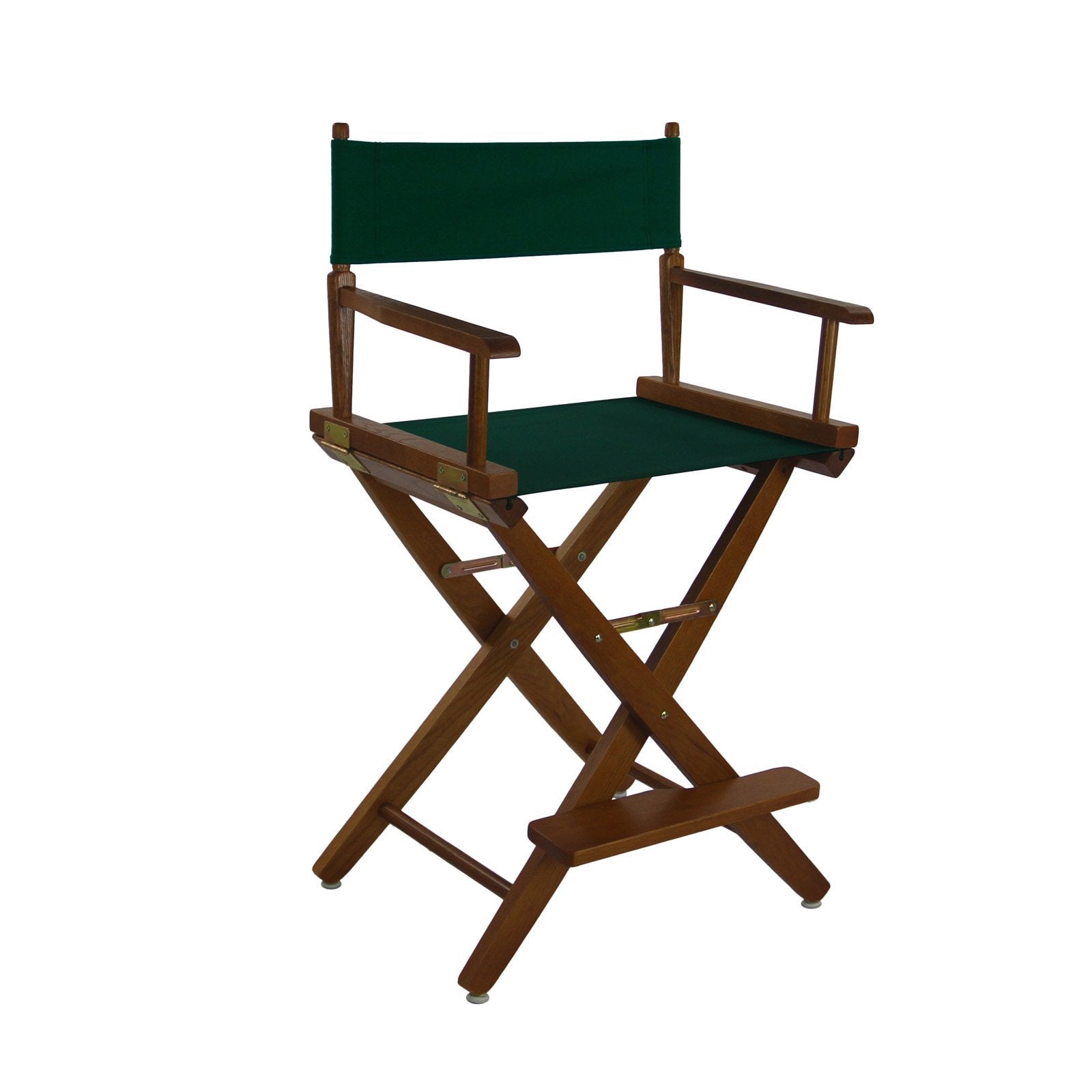 Extra-Wide Premium 24 in. American Oak Counter Height Directors Chair