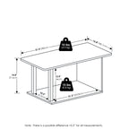 Furinno Basic Home Living Coffee Table, White/White