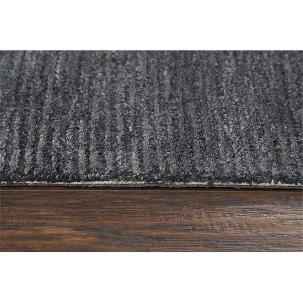 Rizzy Home Alora Decor Emerson 8' X 10' Solid Dk. Grey/Gray/Rust/Blue Hand-Tufted Area Rug