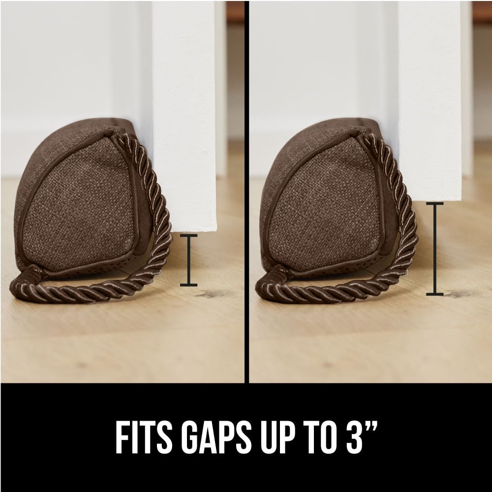 Gorilla Grip Heavy Duty Door Draft Stopper, Blocks Hot Cold Air Wind Noise For Gaps Up To 3?Under Doors, All Season Bottom Drafter Blocker, Easy Install Stoppers, Home Room Essentials, 34?Coffee