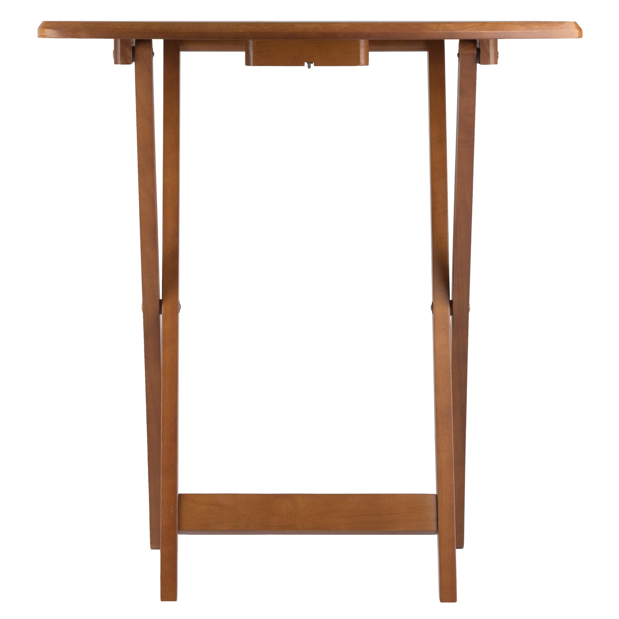 Winsome Dylan Teak Snack Table Set of 4, Oversized Living Room Tables, 26 - Ideal for Entertaining and Space-Saving Solutions