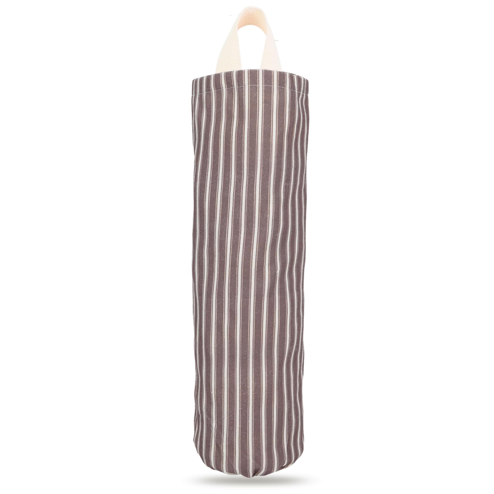 Togetrue Plastic Bag Holder, Wall Mount Grocery Bag Holder, Reusable Trash Bag Organizer For Home Kitchen Pantry Decor (Brown-Wh