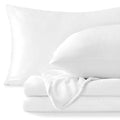 Bedelite Flannel Sheets Queen Size Bright White - Super Soft Fleece Sheets Set Fluffy Extra Plush, 4 Piece(Include Fitted Sheet,