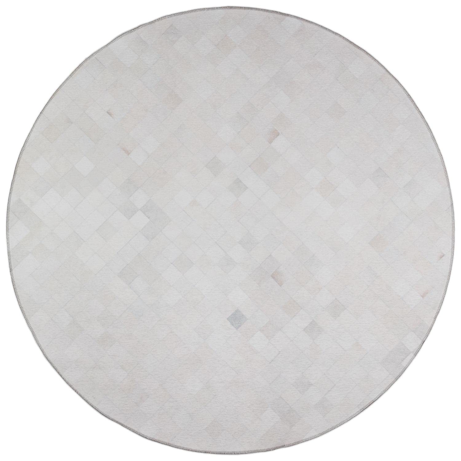 Dalyn Rugs Stetson Patchwork Faux Cowhide Ss2 Linen 4' X 4'