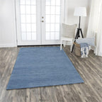 Rizzy Home Alora Decor Emerson 5' X 8' Solid Blue/Gray/Rust/Blue Hand-Tufted Area Rug