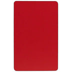 Flash Furniture 24''W x 60''L Rectangular Red HP Laminate Activity Table - Height Adjustable Short Legs