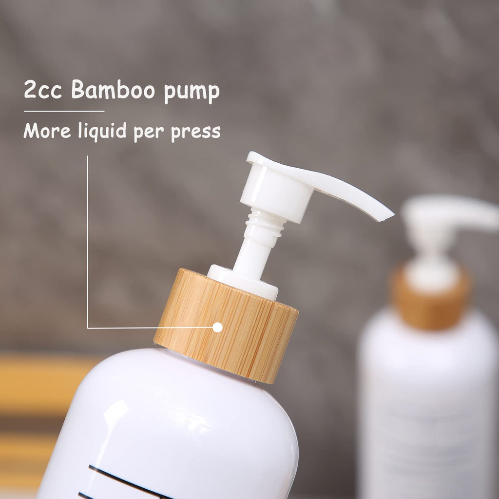 Homcdaly Shampoo And Conditioner Dispenser, 16Oz 3-Pack Refillable Shampoo And Conditioner Bottles, Empty Shampoo Bottles Refill