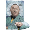 Trevco Three Stooges Curly Heads Silky Touch Super Soft Throw Blanket 36' X 58'