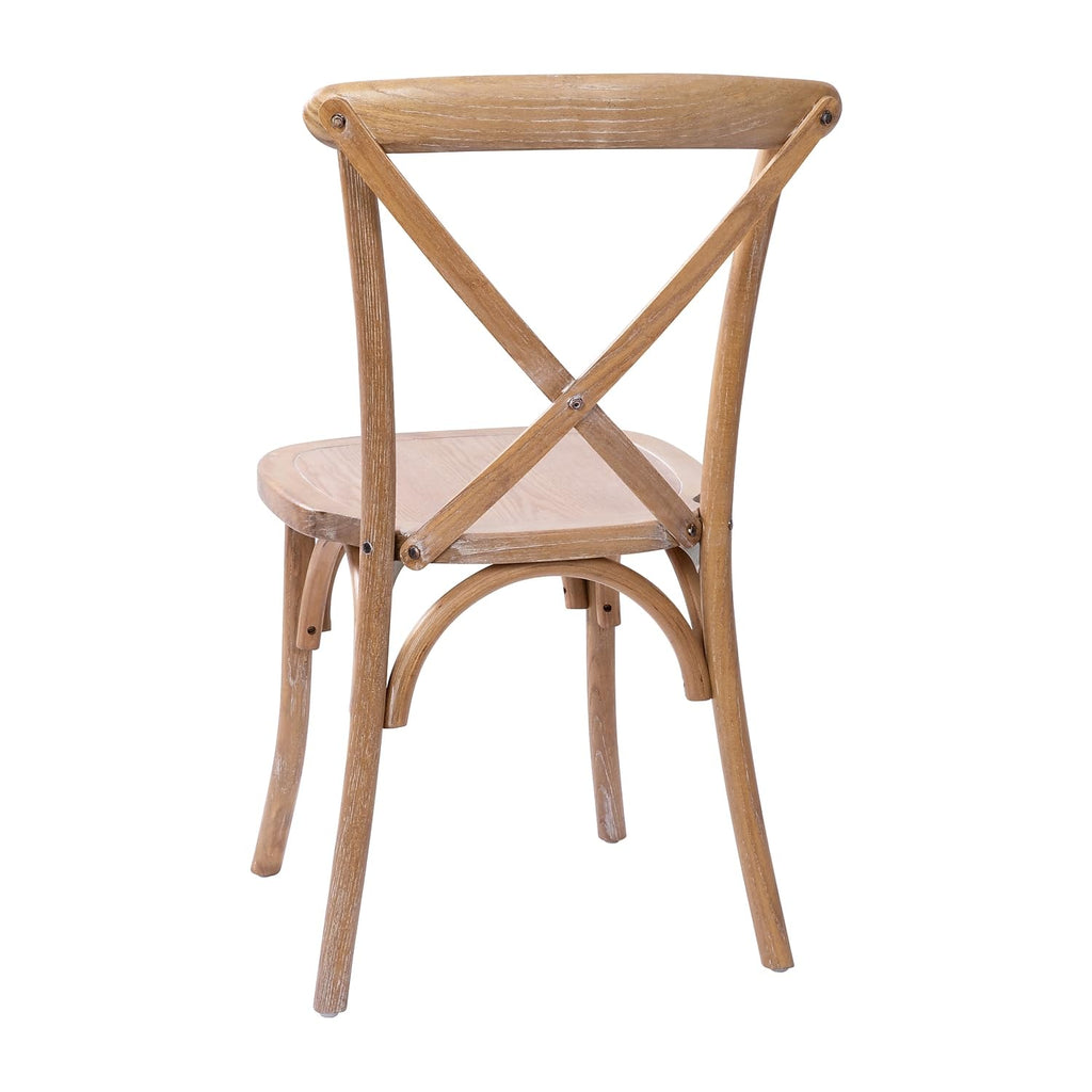 Flash Furniture Advantage Medium With White Grain X-Back Chair