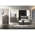 Acme Escher Dresser In Gray Oak
