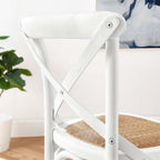 Modway Gear X-Back Wood Counter Stool In White