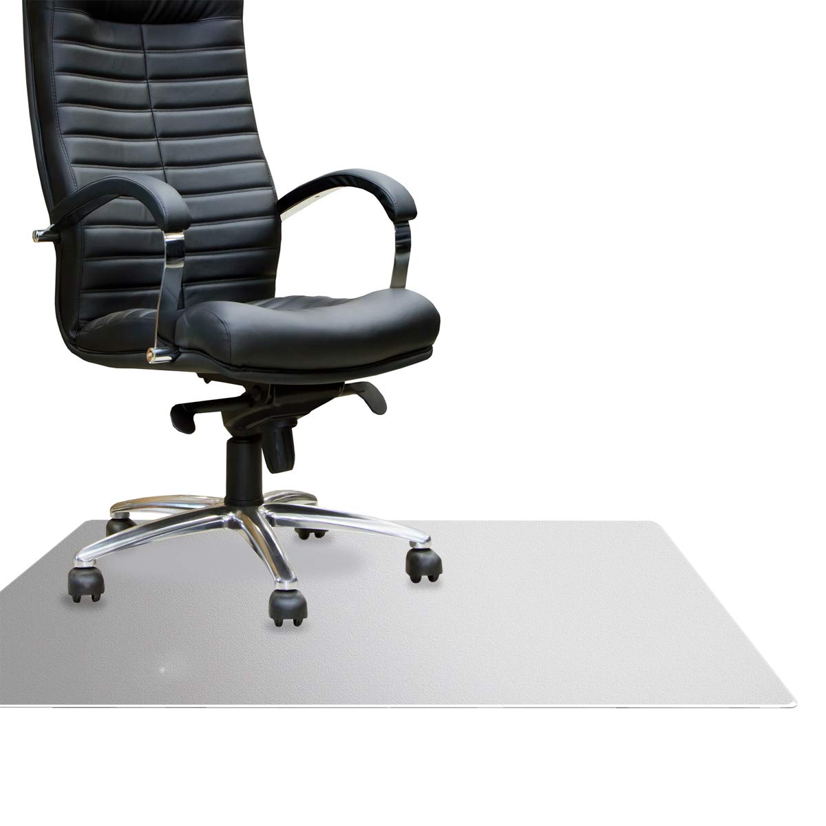 Floortex Cleartex Megamat Heavy-Duty Polycarbonate Mat for Hard Floor/All Carpet, 46 X 53, Clear