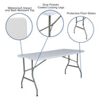 Flash Furniture Kathryn 4.97-Foot Bi-Fold Granite White Plastic Folding Table