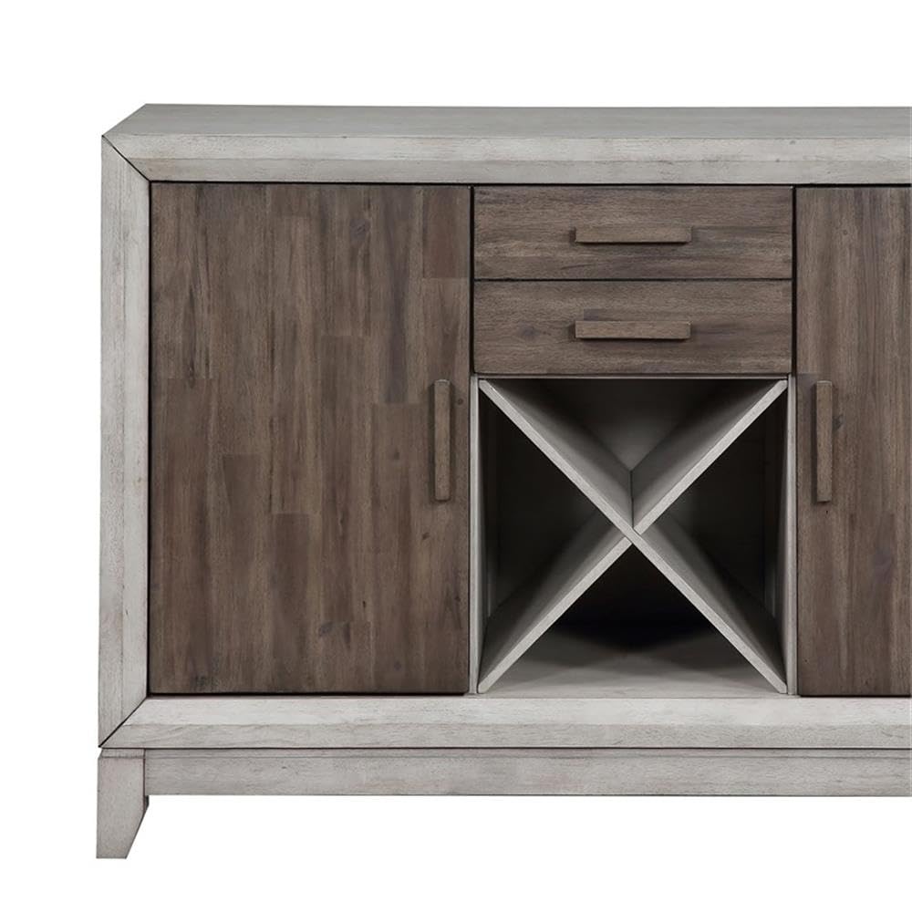 Steve Silver Abacus Server, Smoky Alabaster