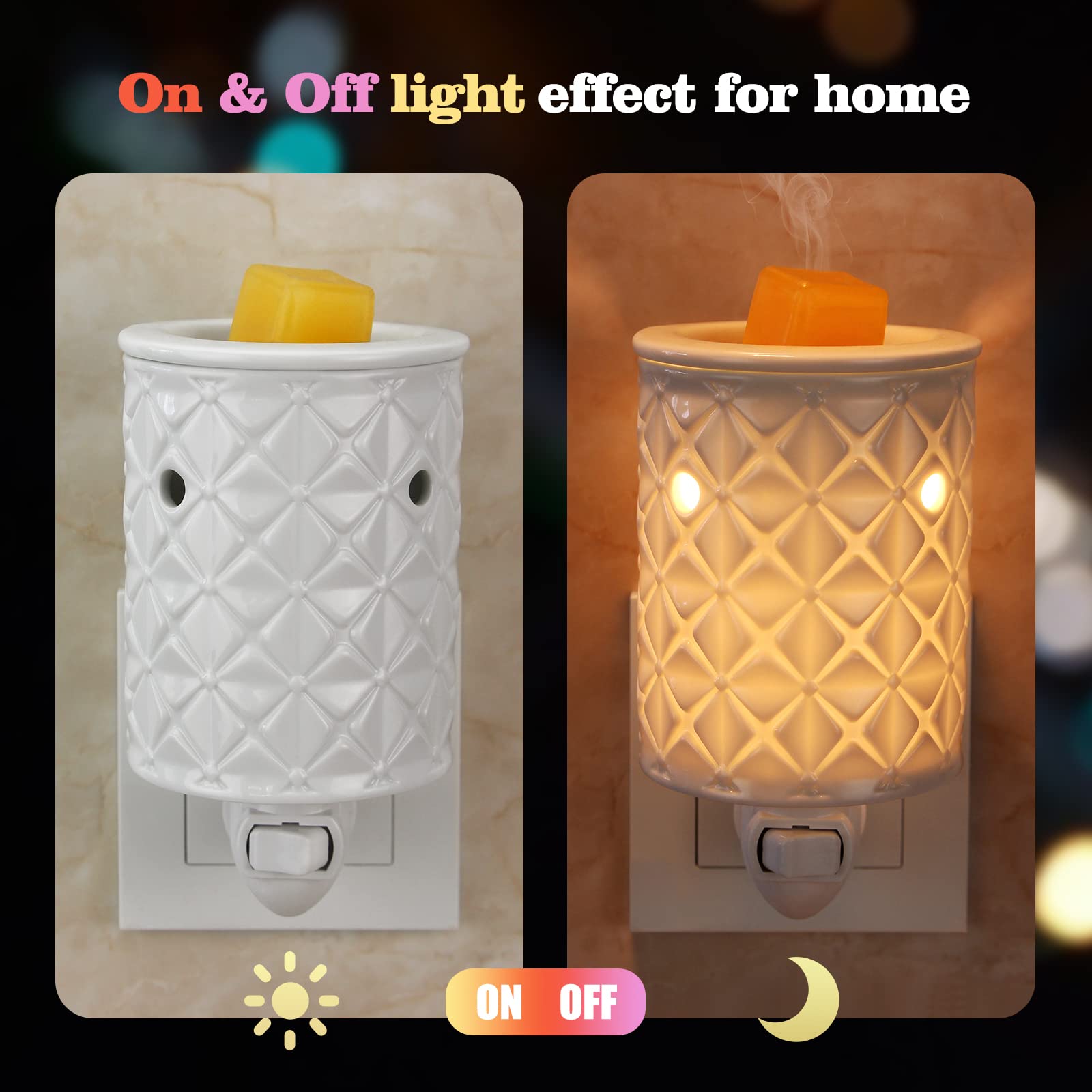 STAR MOON Ceramic Wax Melt Warmer YC-TLP-0001 White Night Light