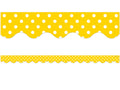 Teacher Created Resources Yellow Mini Polka Dots Border Trim, Yellow (4668)