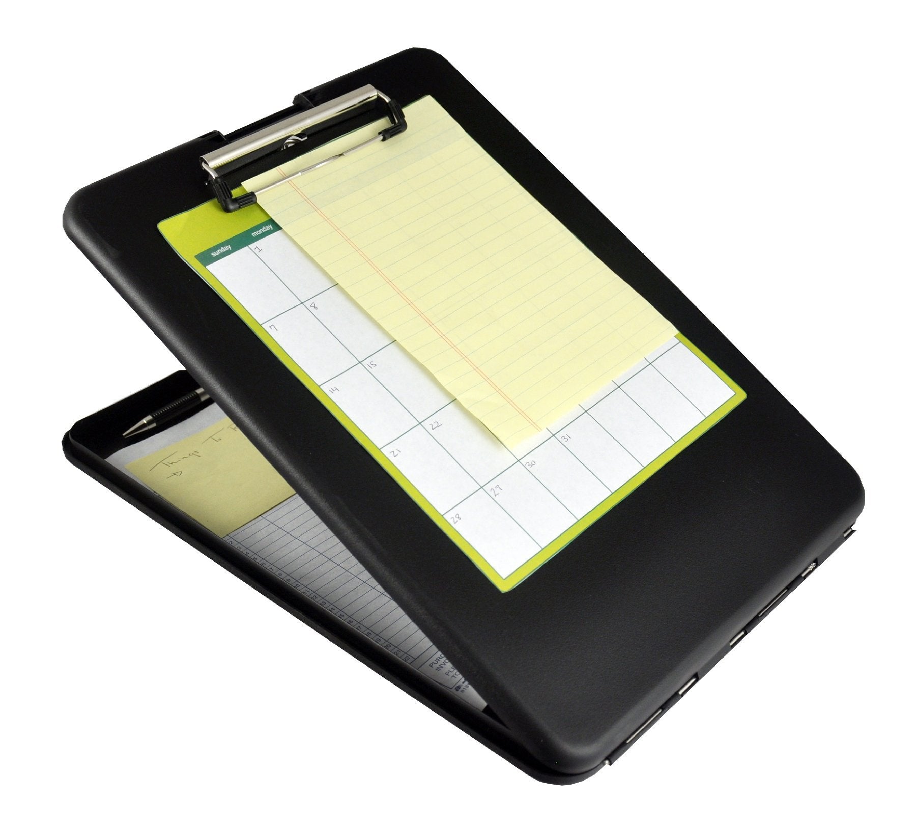 Saunders Slimmate Plastic Storage Clipboard With Snap Closure- Lightweight Polypropylene Clipboard For Students And Professional