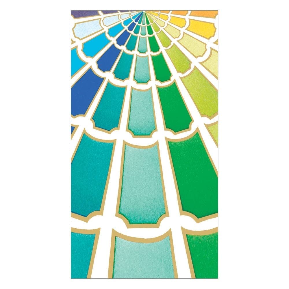 Caspari Color Wheel Paper Guest Towel Napkins, 15 Per Package