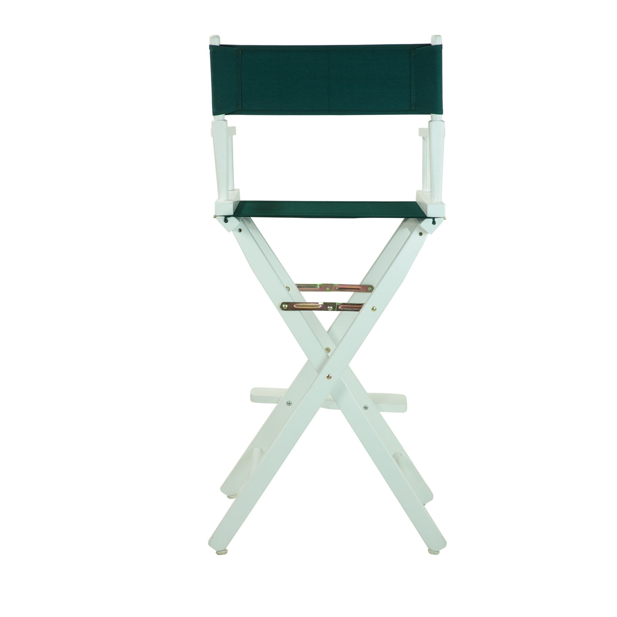 Casual Home Director'S Chair ,White Frame/Hunter Green Canvas,30" - Bar Height