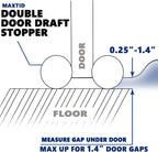 Maxtid 32' Door Draft Stopper Brown Door Air Draft Stopper Breeze Wind Blocker Bedroom Must Haves 2024 Door Stoppers For Bottom Of Door Small Apartment Doors Essentials
